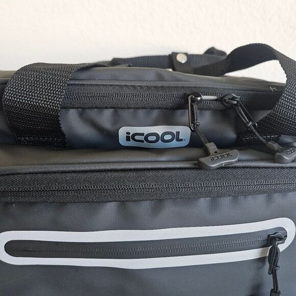 NEW iCOOL | Vail 24-Can Cooler Bag Black Zipper Pocket - Picture 2 of 6